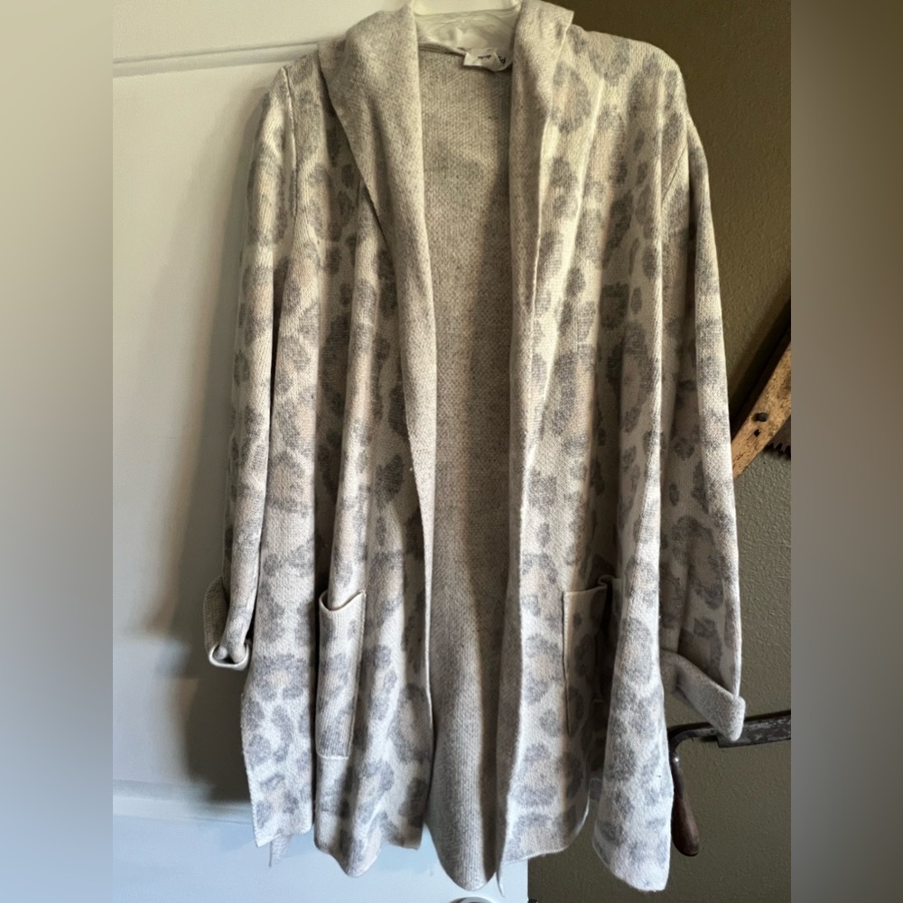 Phoenix Cashblend Sweater Cardigan - Toast Leopard / M